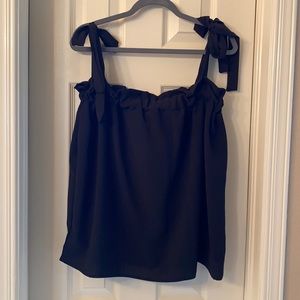 Cute black strap top